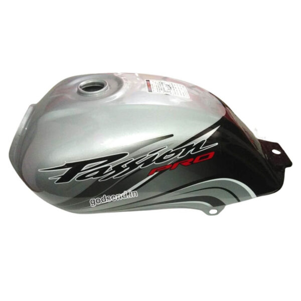 Godsend Passion Pro Fuel Tank Silver Black Sticker Hero Passion Pro Petrol Tank Grey Black