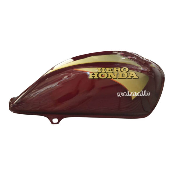 Godsend Hero Honda CD Dawn Petrol Tank Price old model CD Dawn Fuel Tank Tank Wine Red Golden Sticker